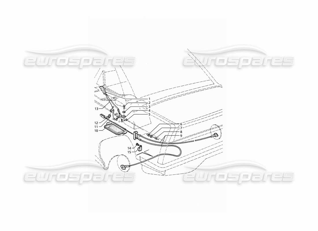 maserati ghibli 2.8 (abs) handbrake control part diagram