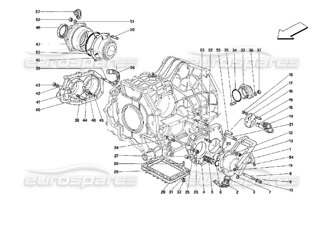 ferrari mondial 3.4 t coupe/cabrio gearbox covers - valid for cars with 3p part diagram