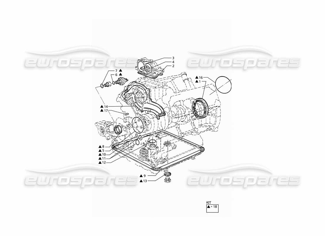 maserati ghibli 2.8 gt (variante) gaskets and oil seals for block overhaul part diagram