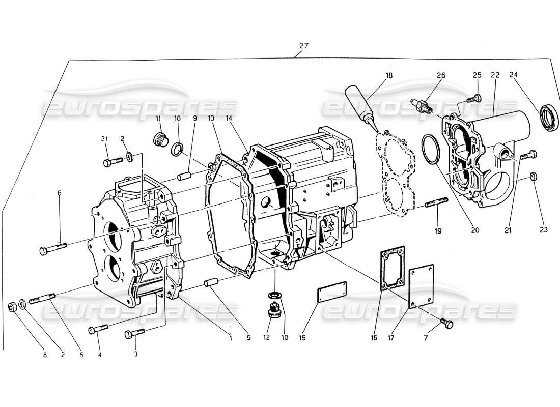 maserati 418 / 4.24v / 430 gearbox, zf part diagram