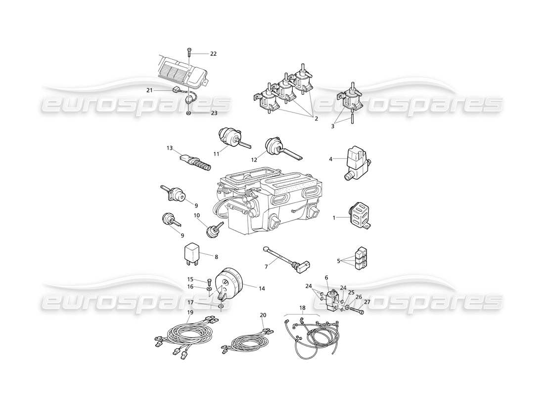 maserati qtp v8 evoluzione automatic air conditioner assy part diagram