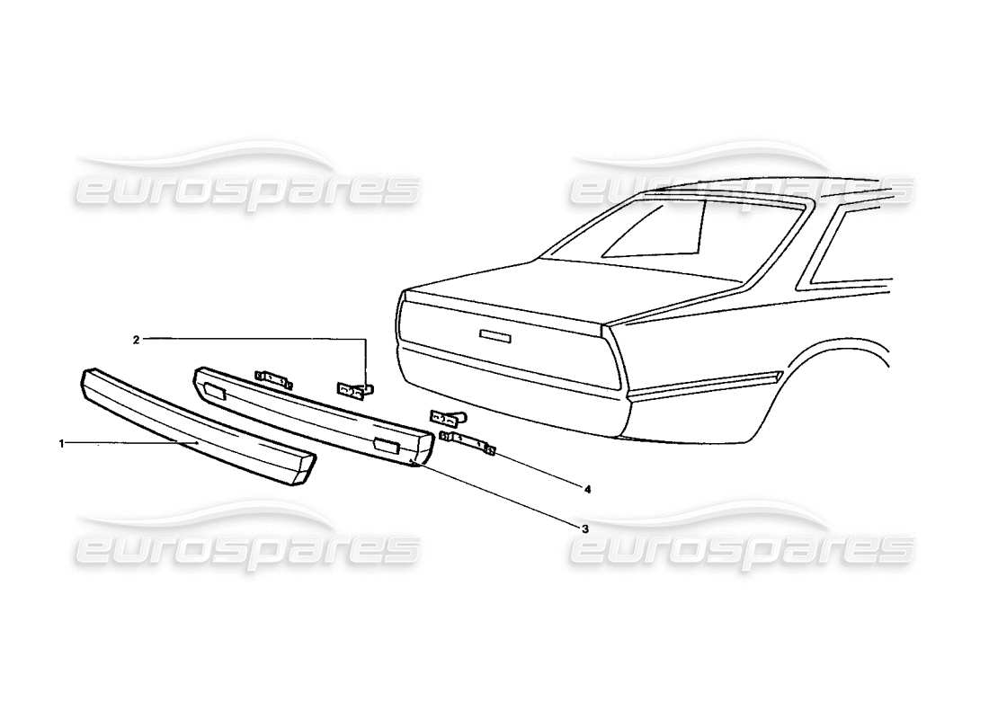 ferrari 400 gt / 400i (coachwork) rear bumper part diagram