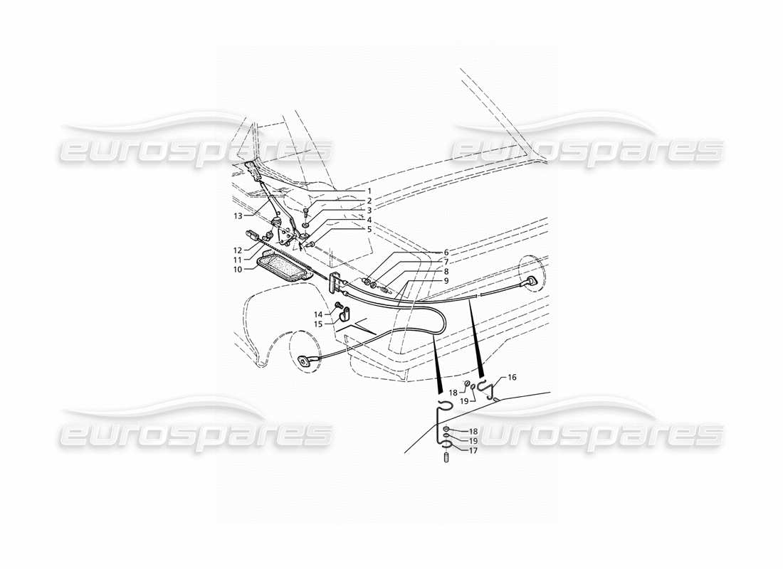 maserati ghibli 2.8 gt (variante) handbrake control part diagram