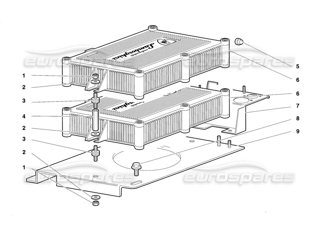 lamborghini diablo vt (1994) electronic injection units part diagram