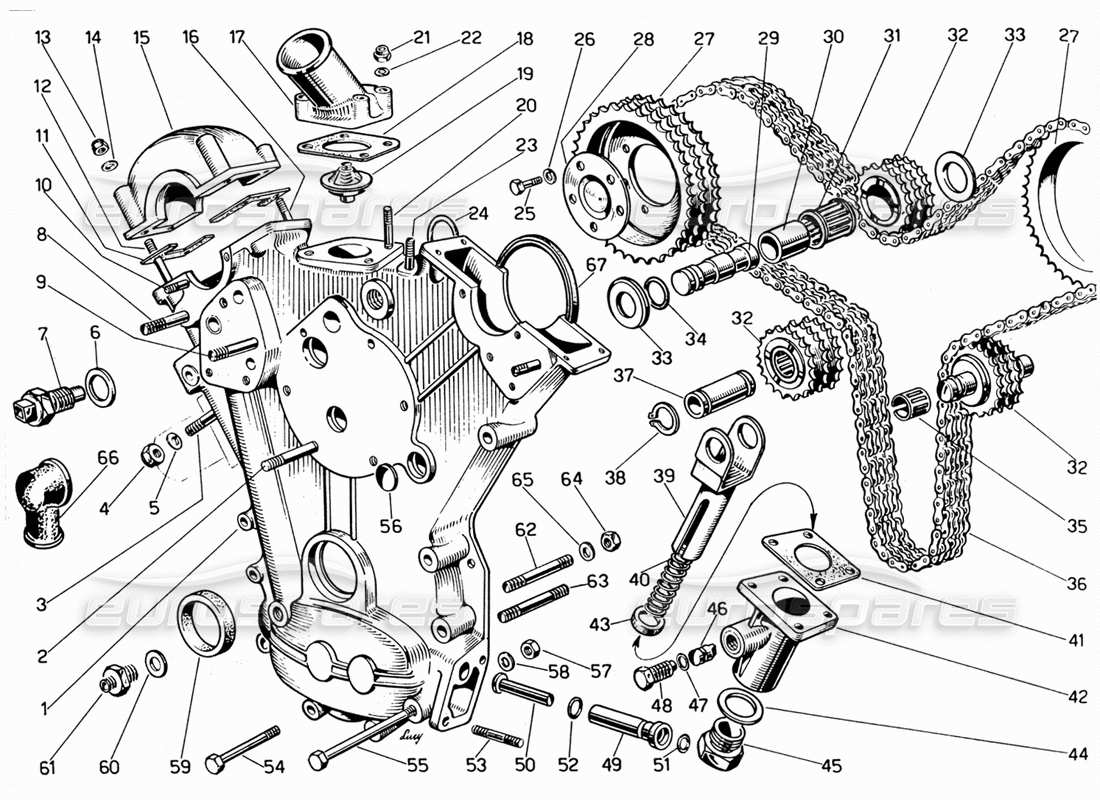 ferrari 330 gt 2+2 timing part diagram