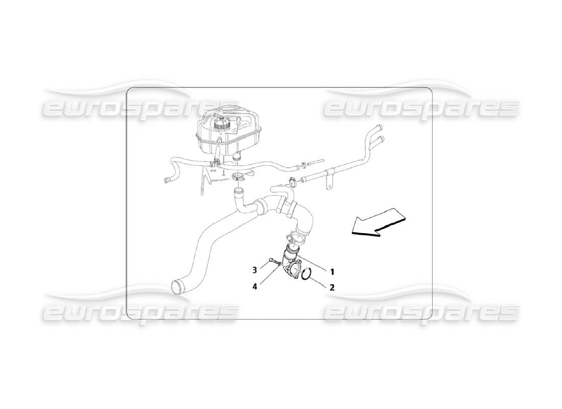 maserati qtp. (2006) 4.2 cooling system: water pump part diagram