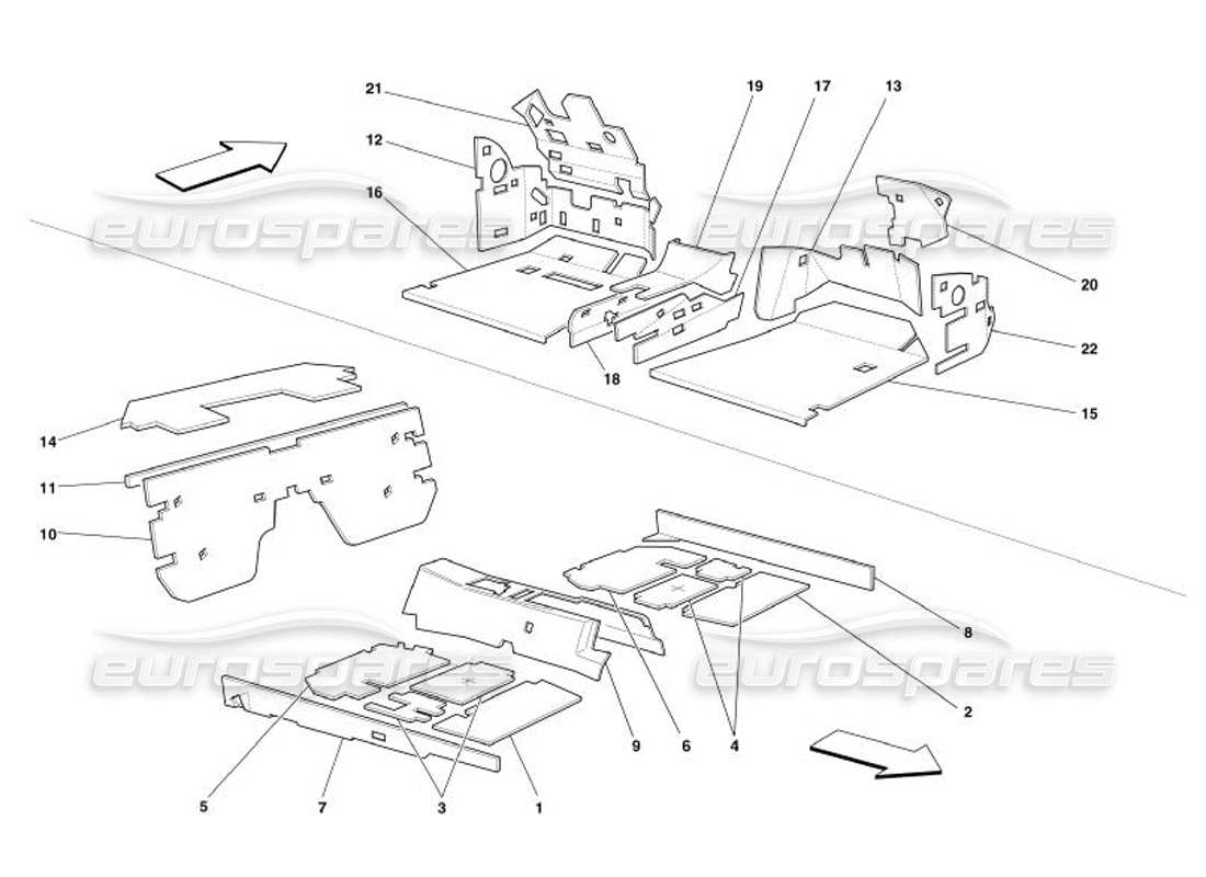 ferrari 575 superamerica passengers compartment insulations -valid for gd- part diagram