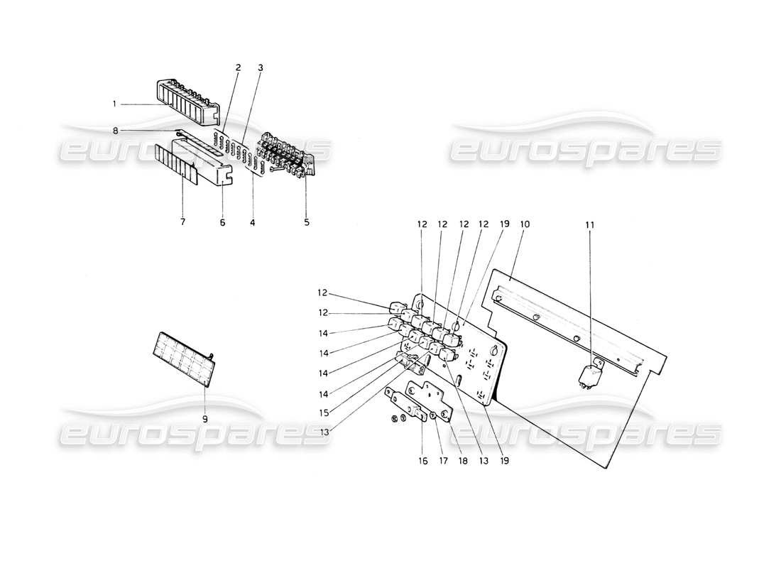 ferrari 512 bb fuses and relays part diagram