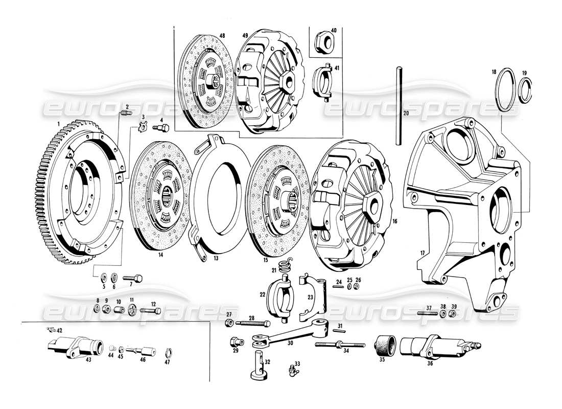 maserati ghibli 4.7 / 4.9 clutch part diagram