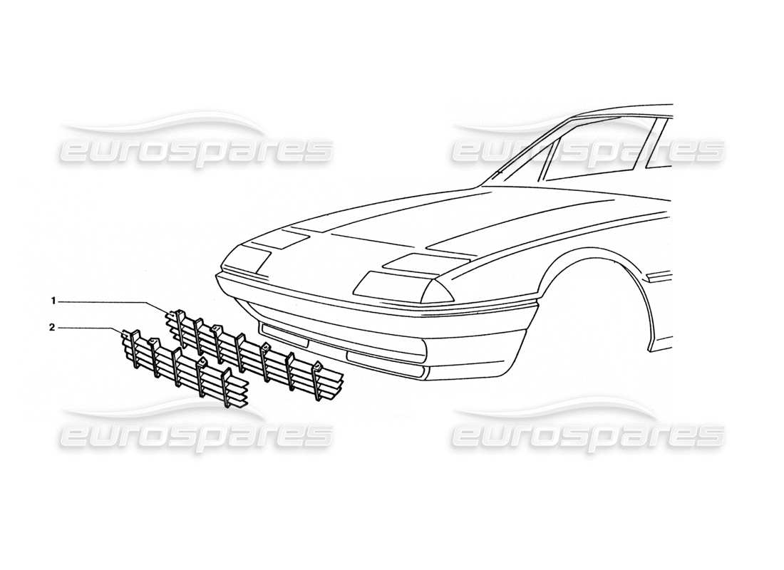 ferrari 400 gt / 400i (coachwork) front grills part diagram