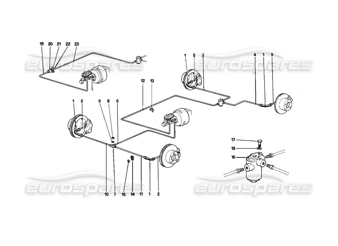 a part diagram from the ferrari 412 parts catalogue