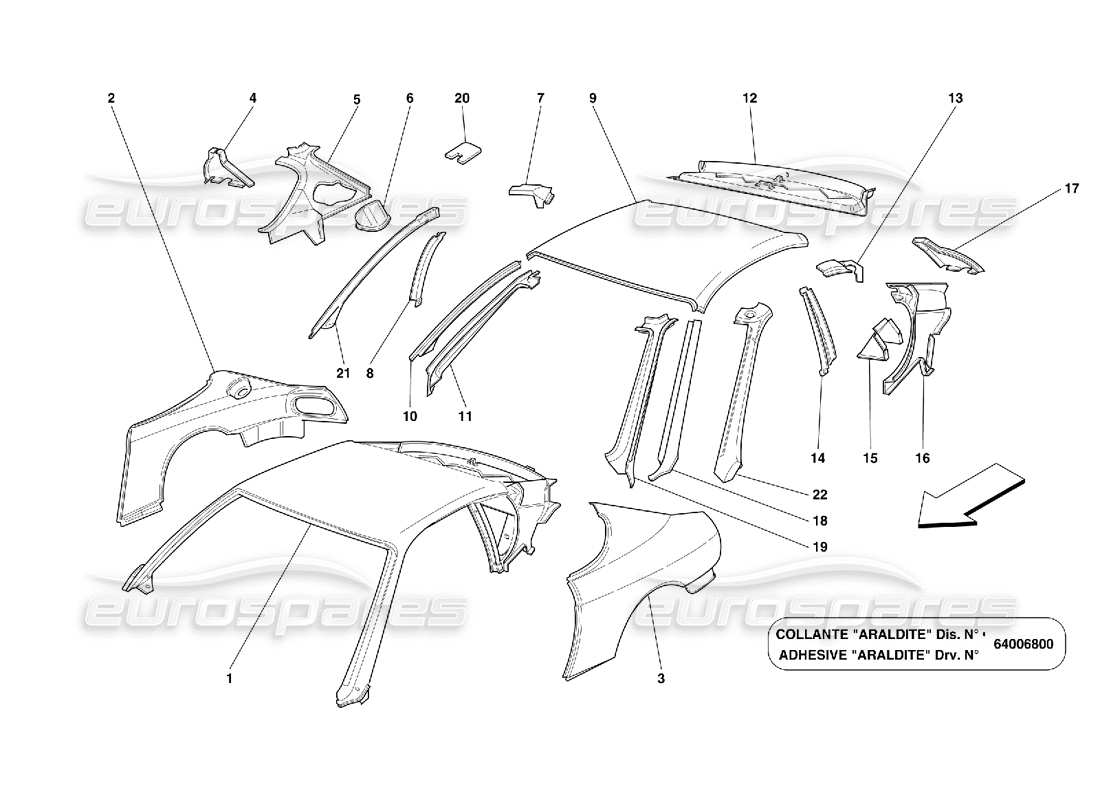 part diagram containing part number 64386800