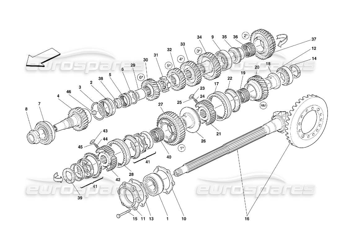 a part diagram from the ferrari 456 gt/gta parts catalogue