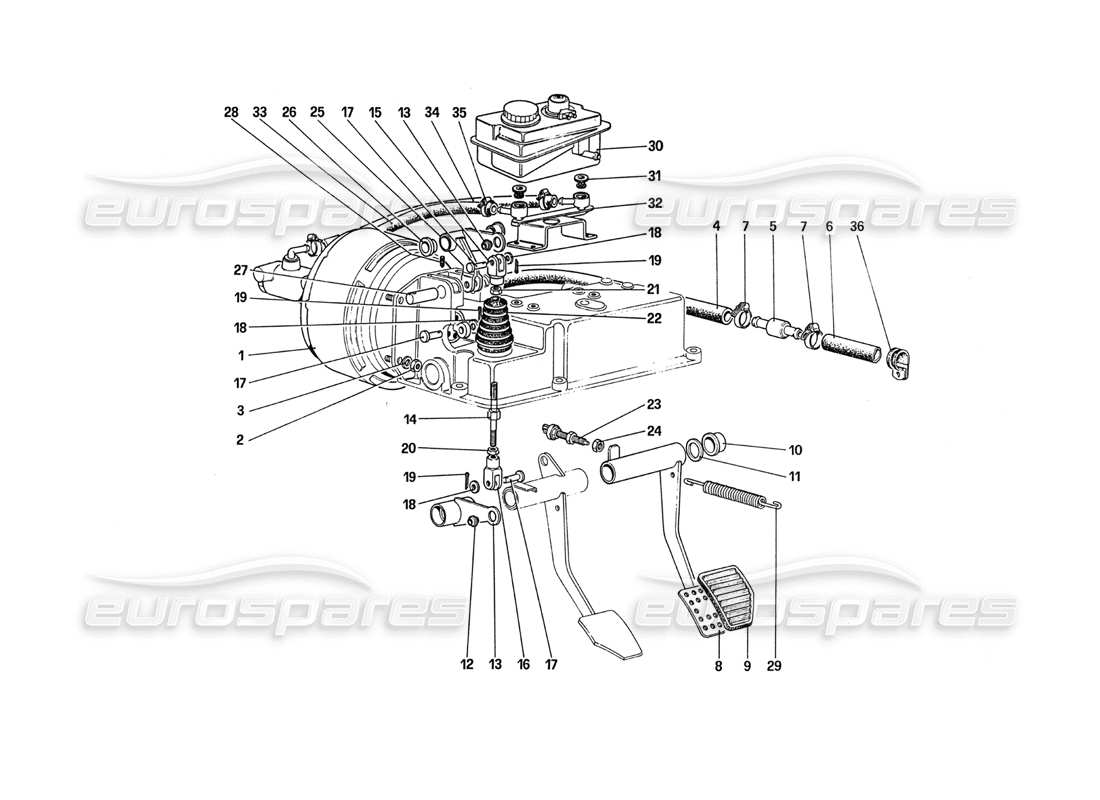 a part diagram from the ferrari 288 gto parts catalogue