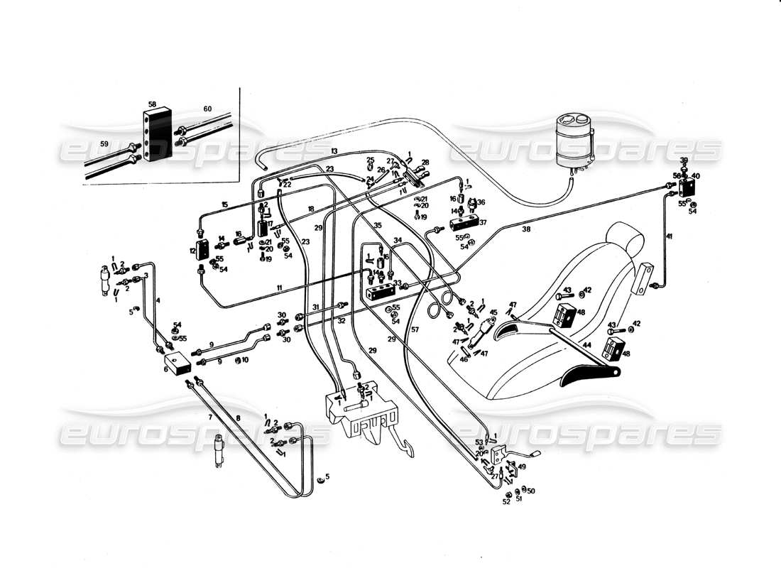 a part diagram from the maserati bora parts catalogue