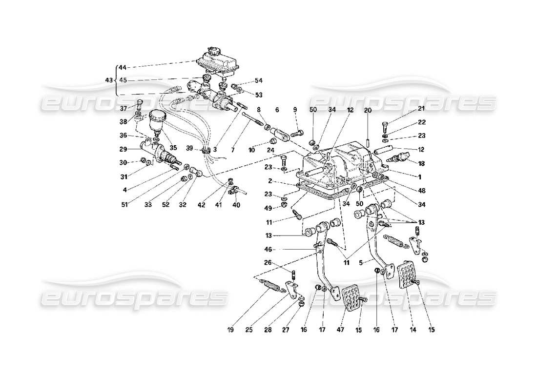 a part diagram from the ferrari f40 parts catalogue