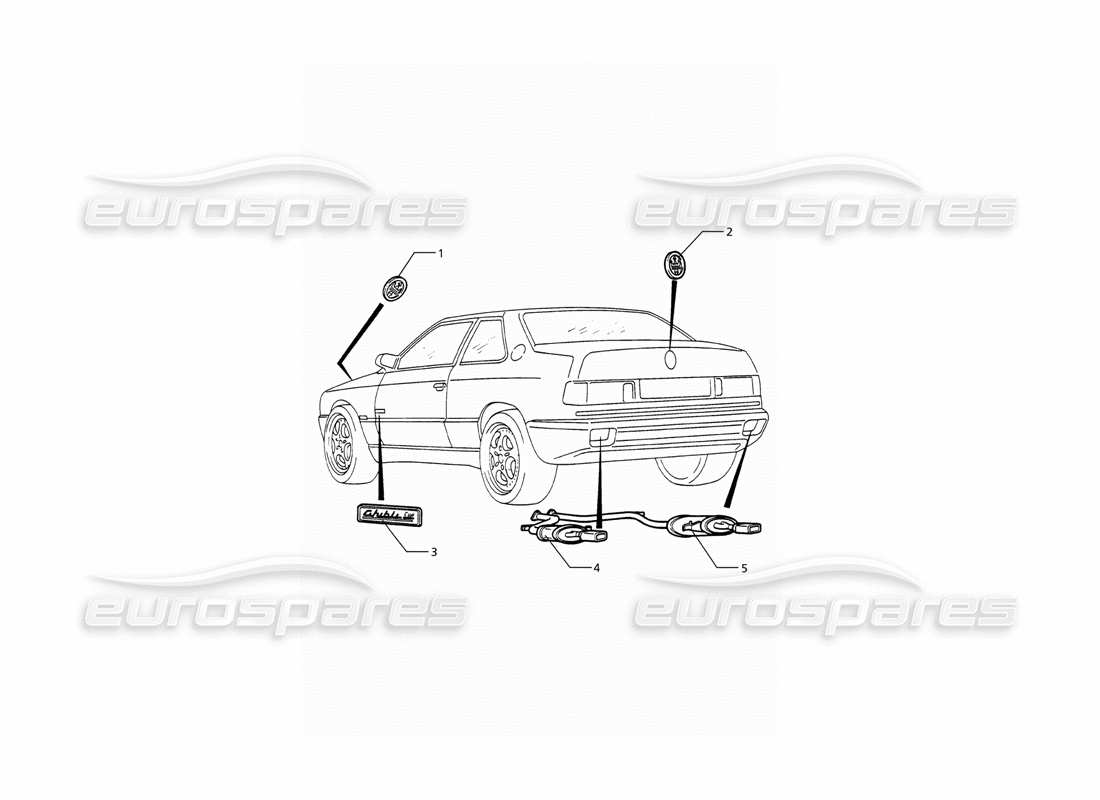 a part diagram from the maserati ghibli 2.0 cup parts catalogue