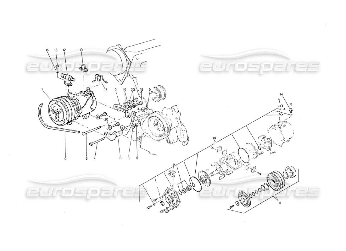 a part diagram from the maserati biturbo 2.5 (1984) parts catalogue