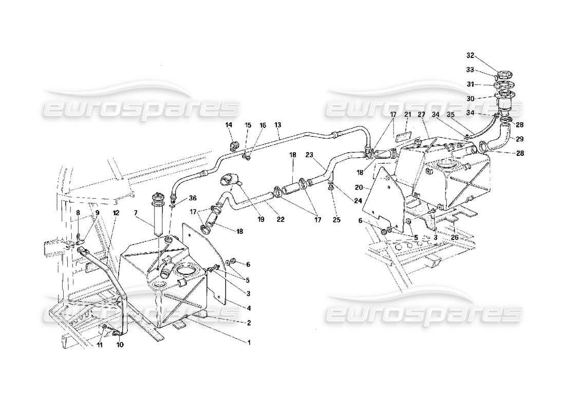 a part diagram from the ferrari f40 parts catalogue