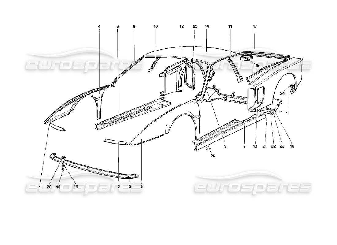 part diagram containing part number 61476800