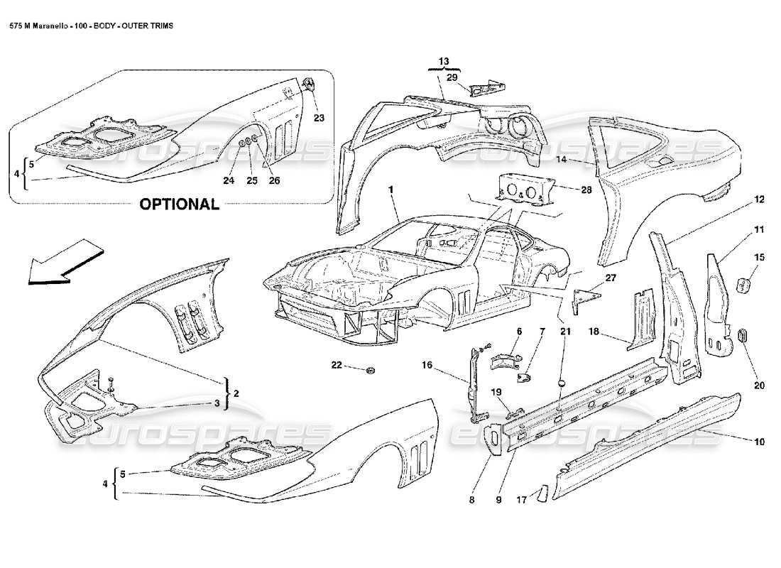 part diagram containing part number 64557000