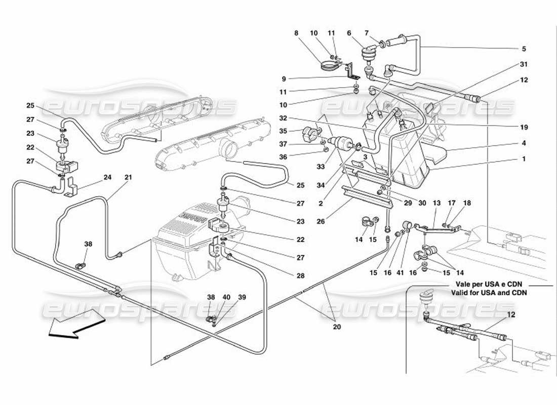 ferrari 575 superamerica antievaporation device part diagram