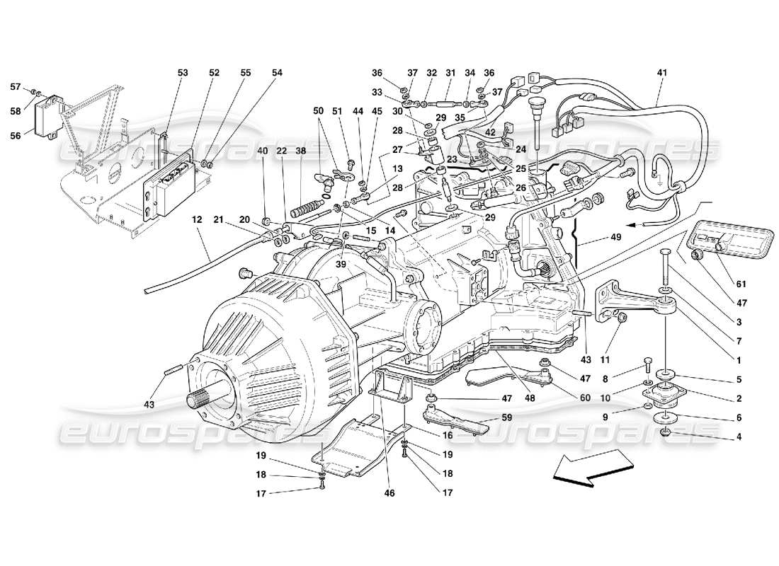 ferrari 456 gt/gta complete gearbox -valid for 456 gta part diagram