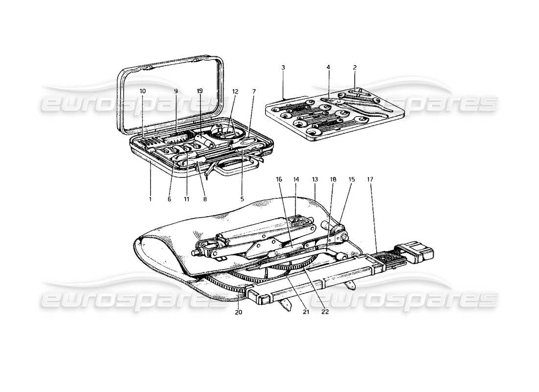 ferrari 400 gt (mechanical) tool - kit part diagram