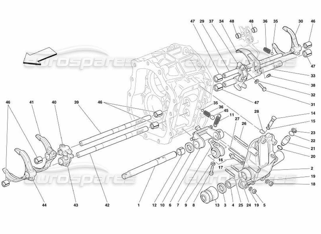 ferrari 575 superamerica inside gearbox controls -not for f1- part diagram