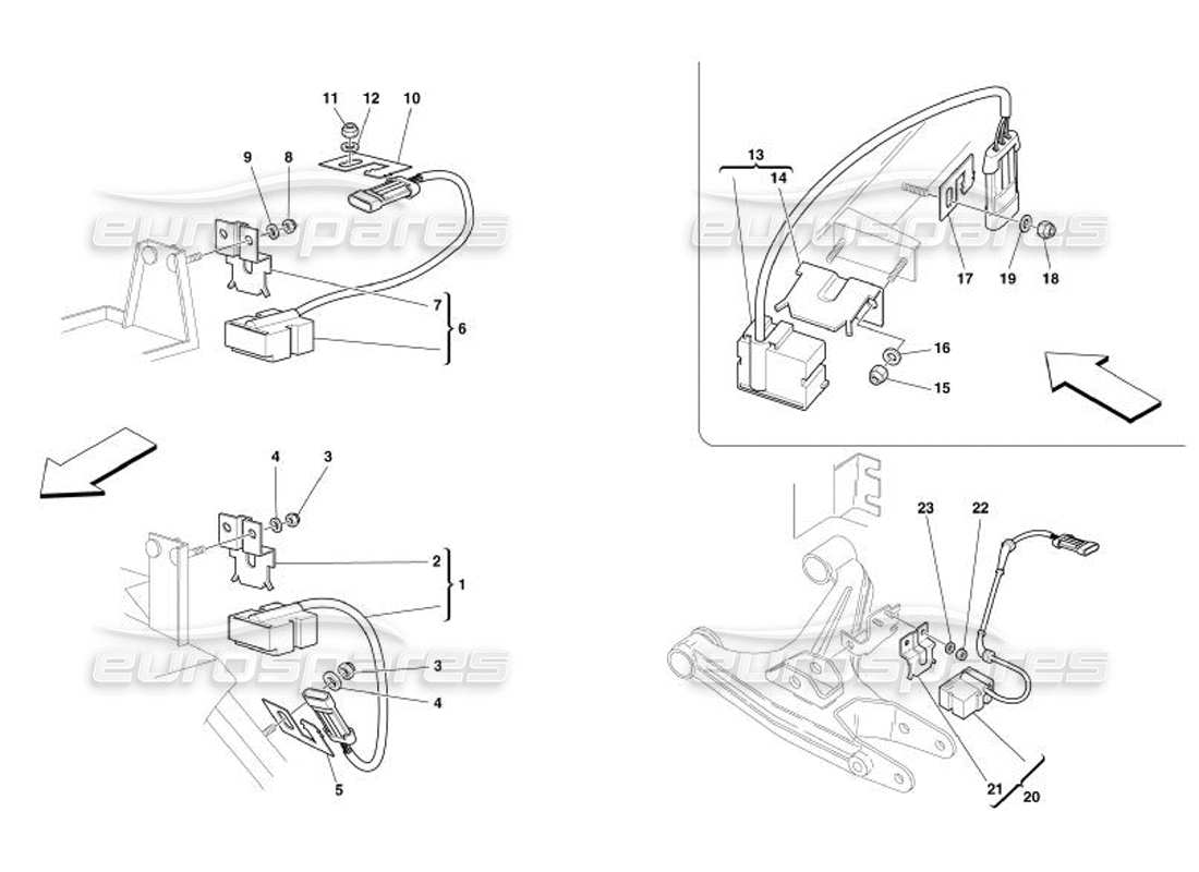 ferrari 575 superamerica acceleration sensors part diagram