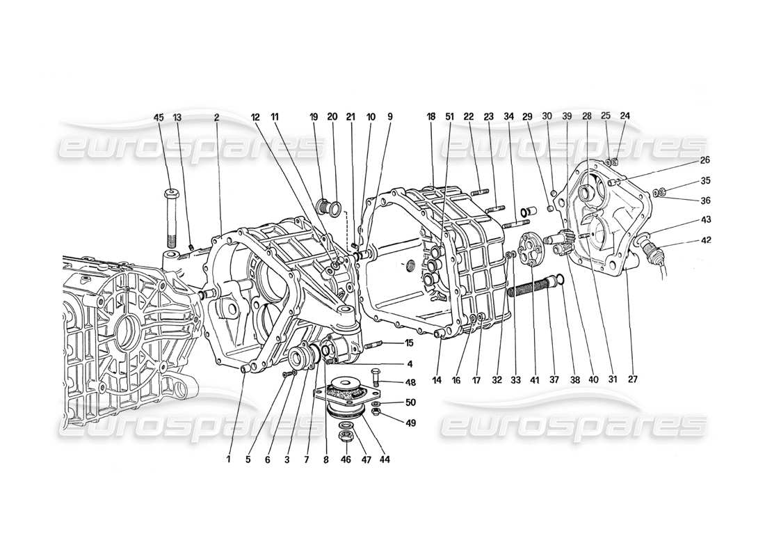 ferrari 288 gto gearbox housing part diagram