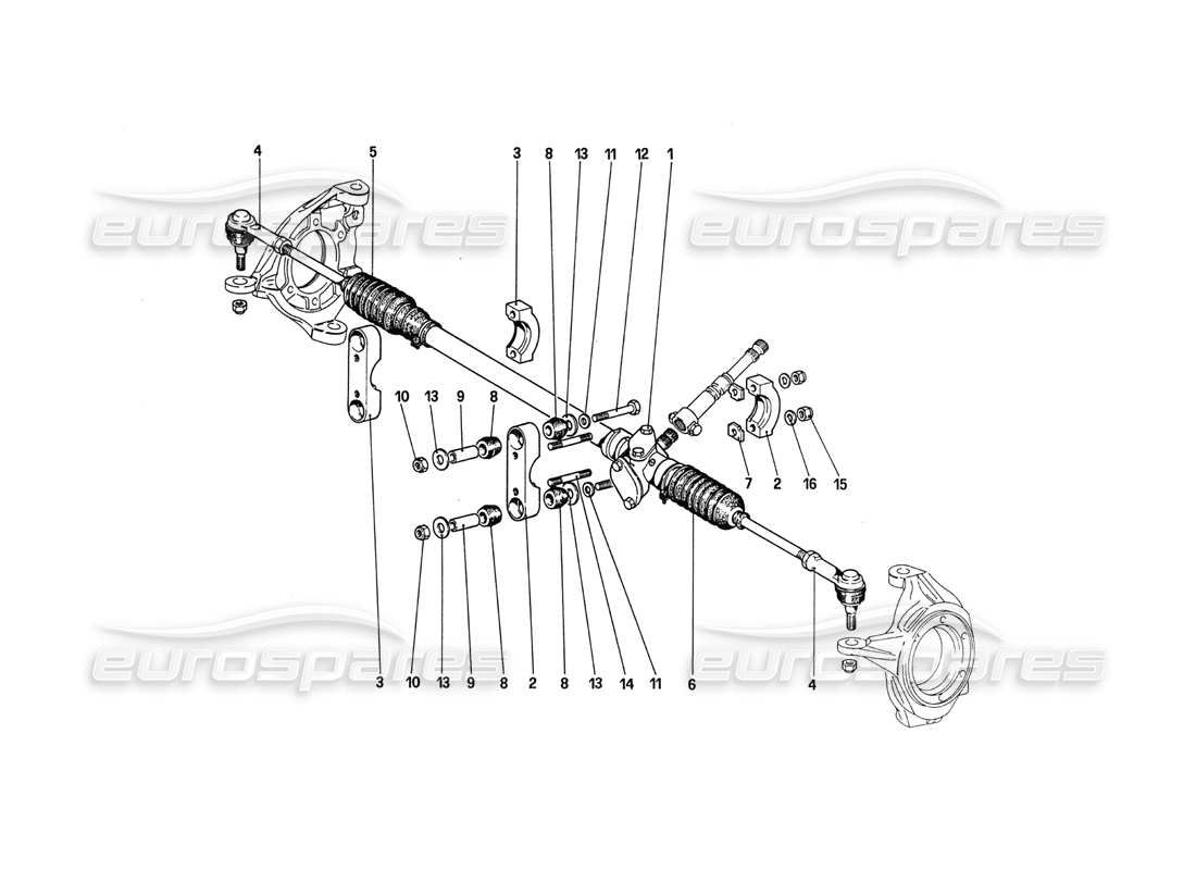 ferrari 288 gto steering box and linkage part diagram