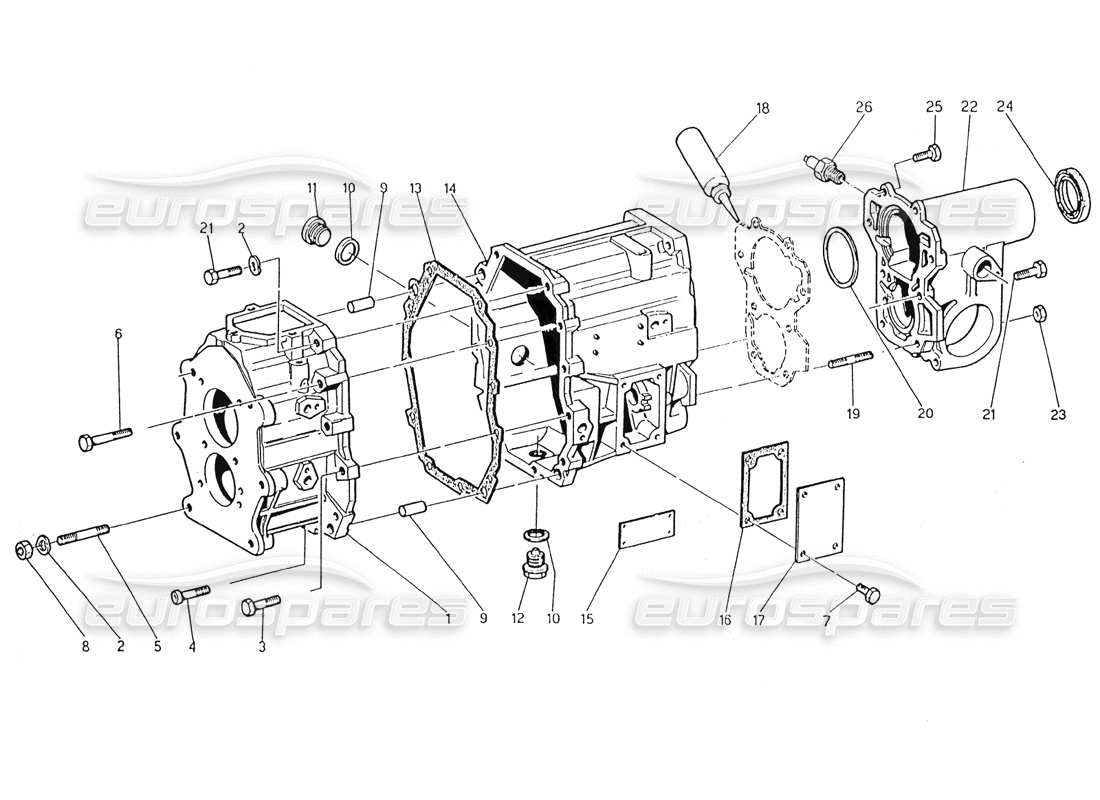 maserati karif 2.8 transmission box part diagram