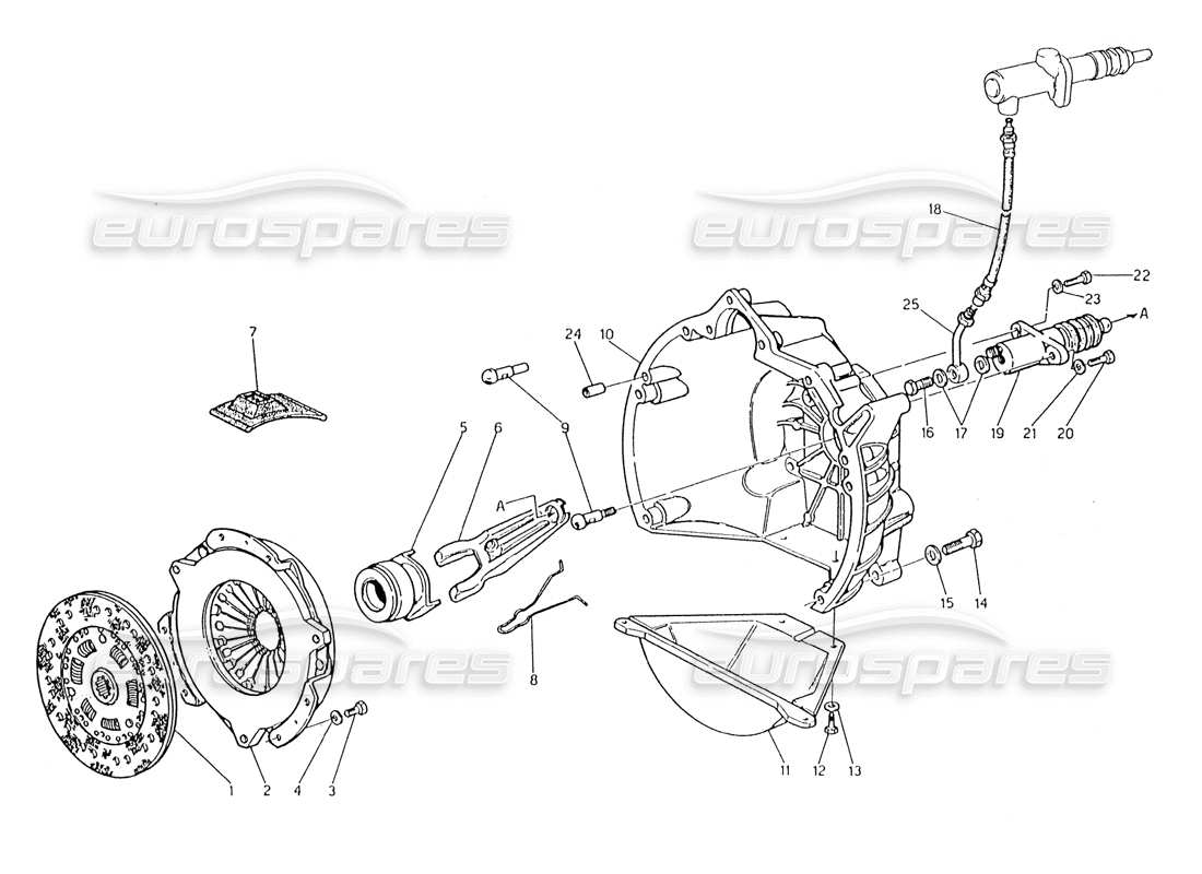 maserati karif 2.8 clutch part diagram