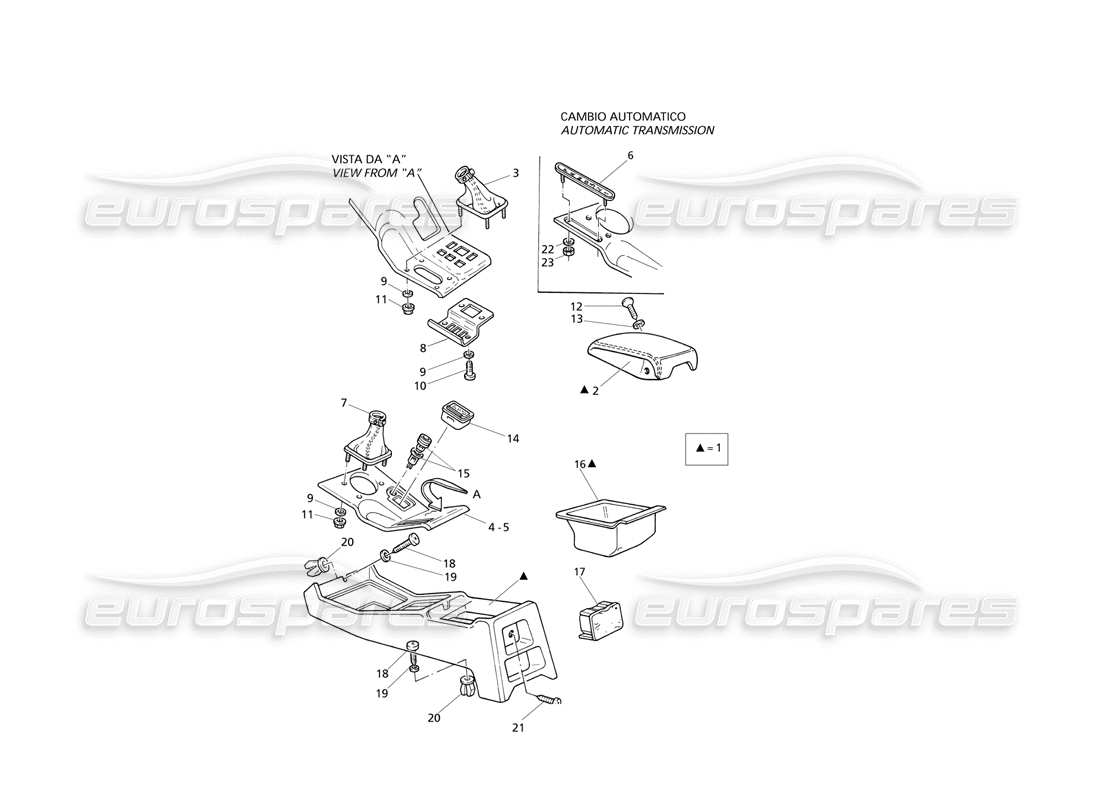 maserati qtp v8 evoluzione console part diagram