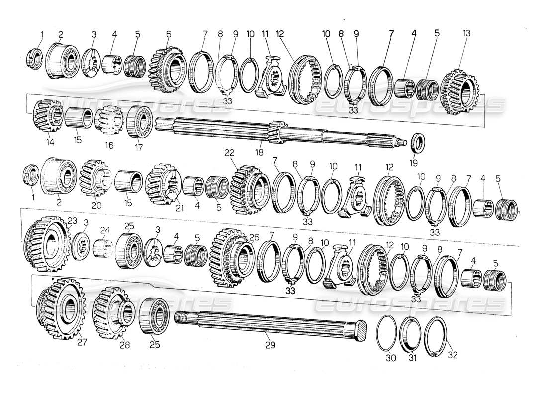 lamborghini countach lp400 gearbox part diagram