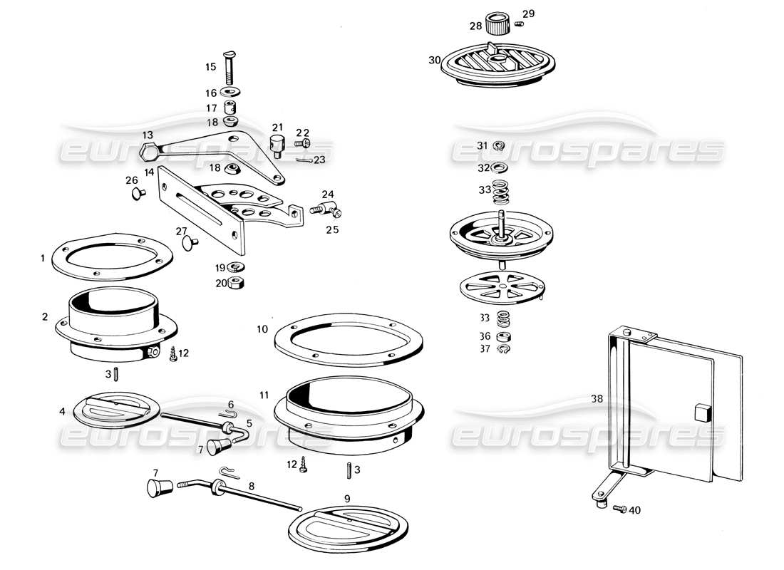 maserati ghibli 4.7 / 4.9 ventilation part diagram