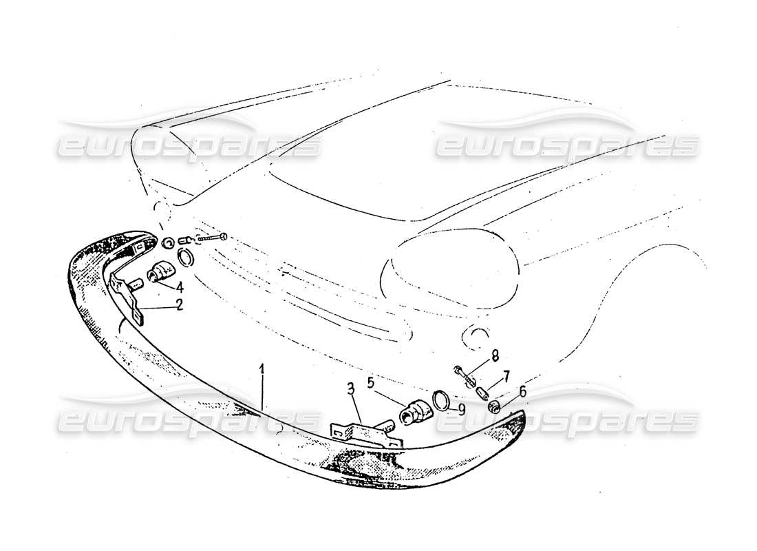 ferrari 330 gt 2+2 (coachwork) front bumper series 1 (per g.s. f.v.n. 566 - per g.d. f.v.n. 59) part diagram