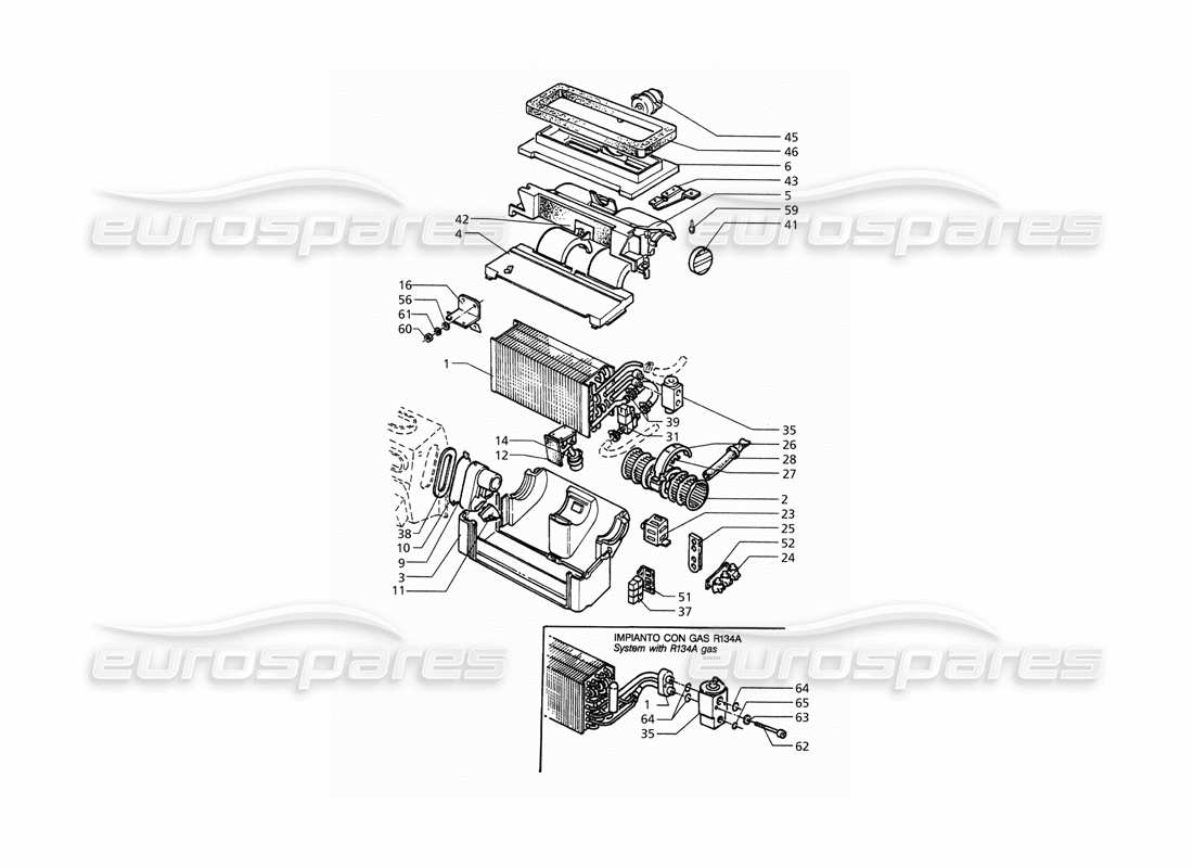 maserati qtp. 3.2 v8 (1999) automatic air conditioner assy (lh drive) part diagram