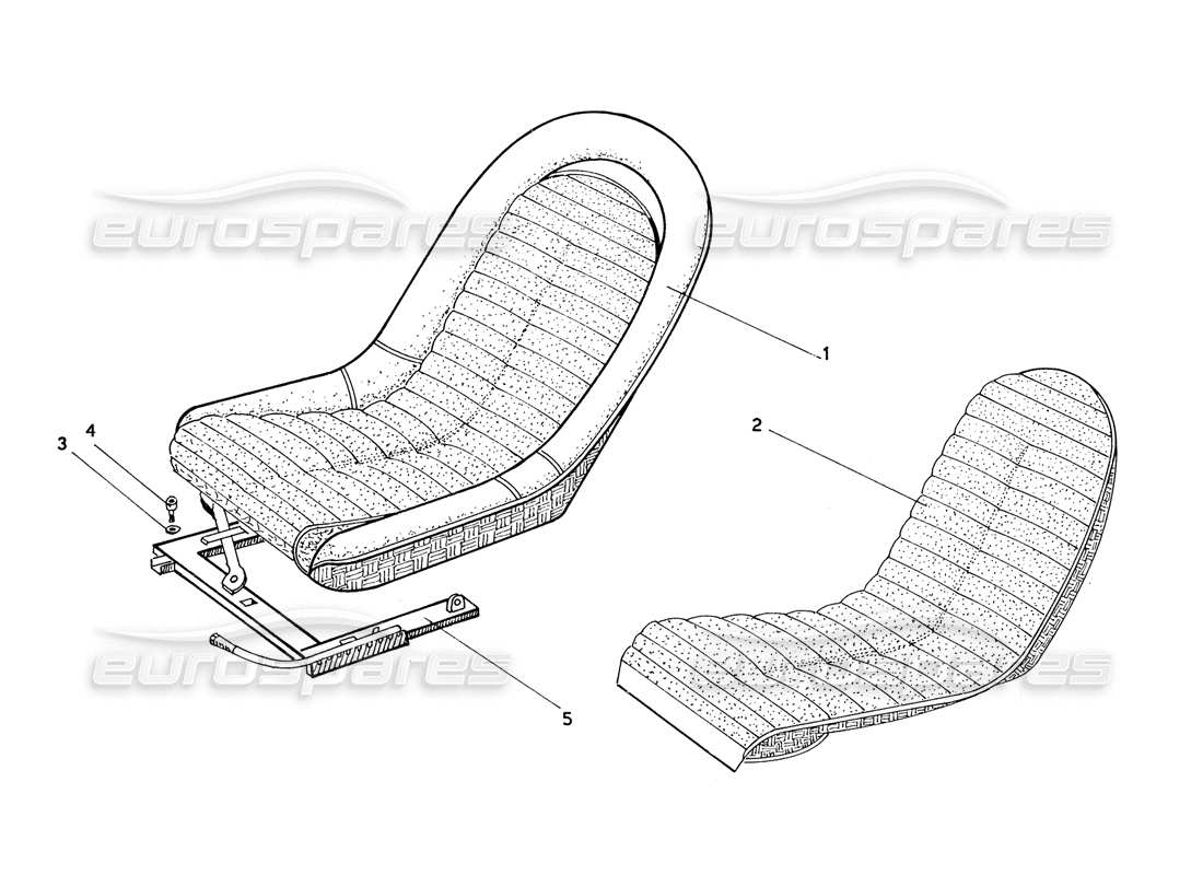 ferrari 206 gt dino (coachwork) seats part diagram