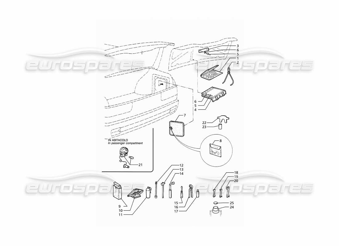 maserati ghibli 2.8 (abs) tools part diagram