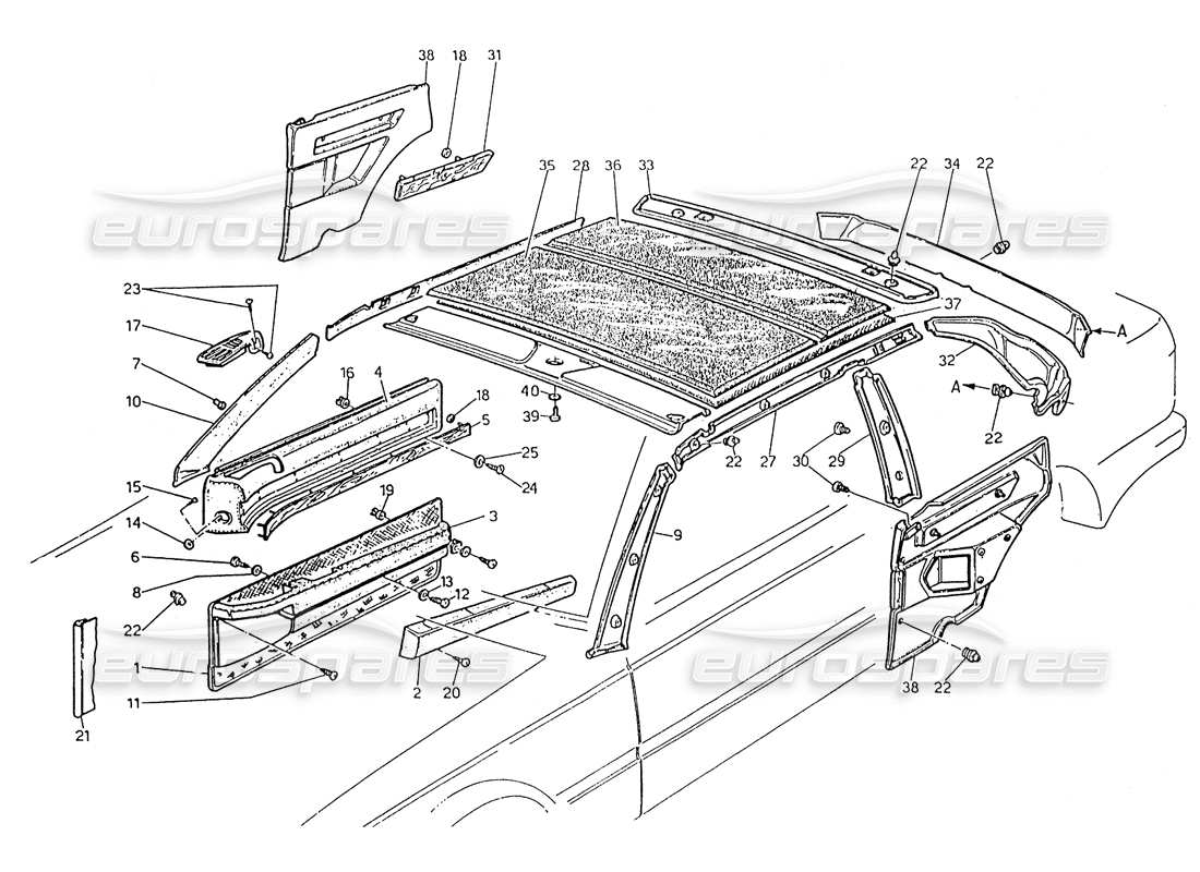 maserati karif 2.8 finisher part diagram