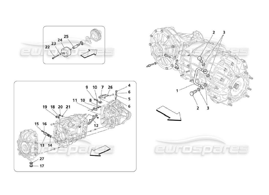 maserati qtp. (2006) 4.2 lubrication and cooling for gearbox oil part diagram