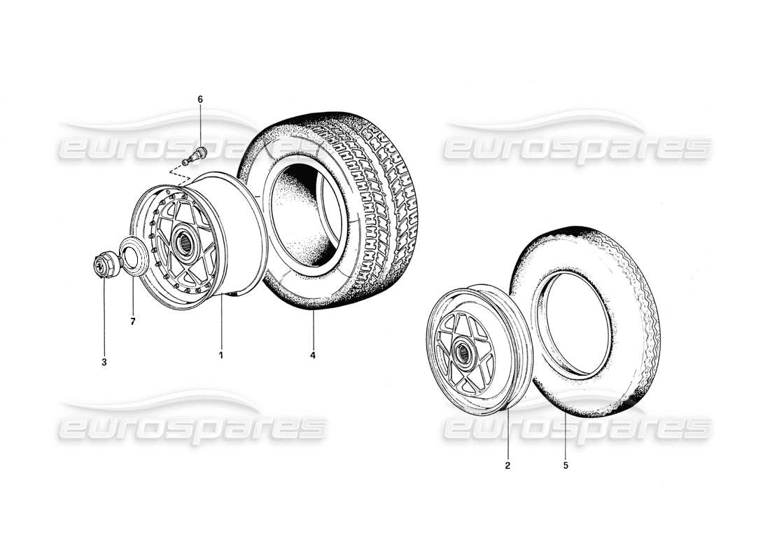 ferrari 288 gto wheels part diagram