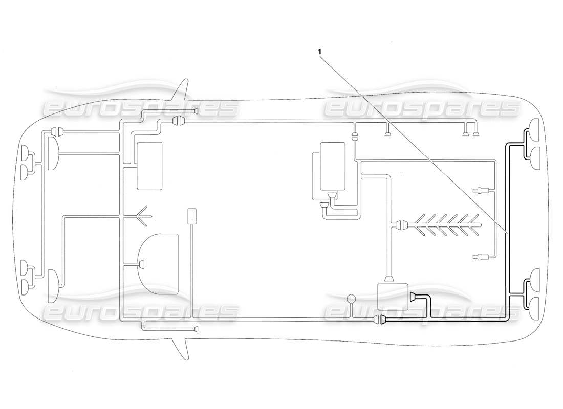 lamborghini diablo vt (1994) electrical system (valid for japan version - april 1994) part diagram