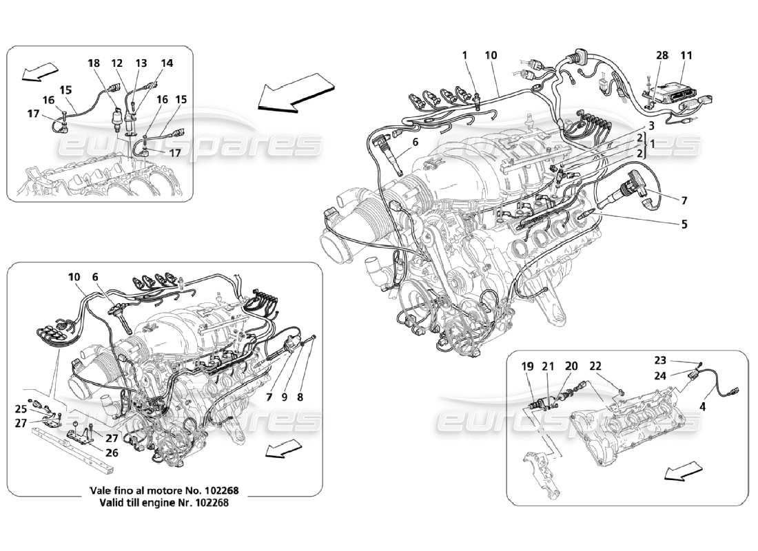 maserati qtp. (2006) 4.2 electronic control: injection and phase check part diagram