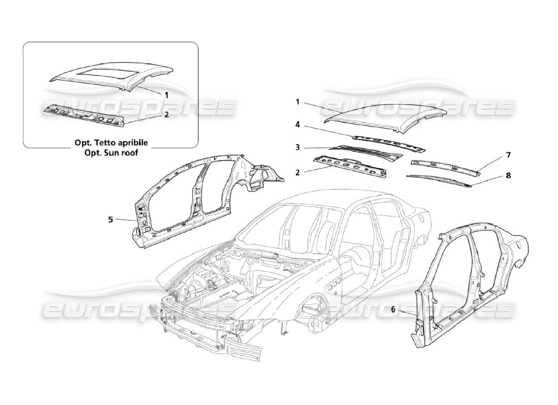 maserati qtp. (2006) 4.2 central outer structures and body part diagram