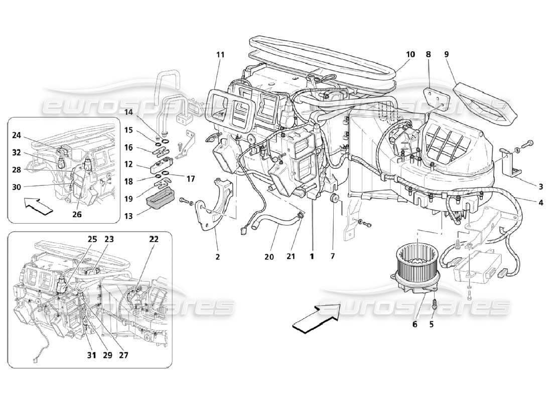 maserati qtp. (2006) 4.2 a.c. group: dashboard parts part diagram