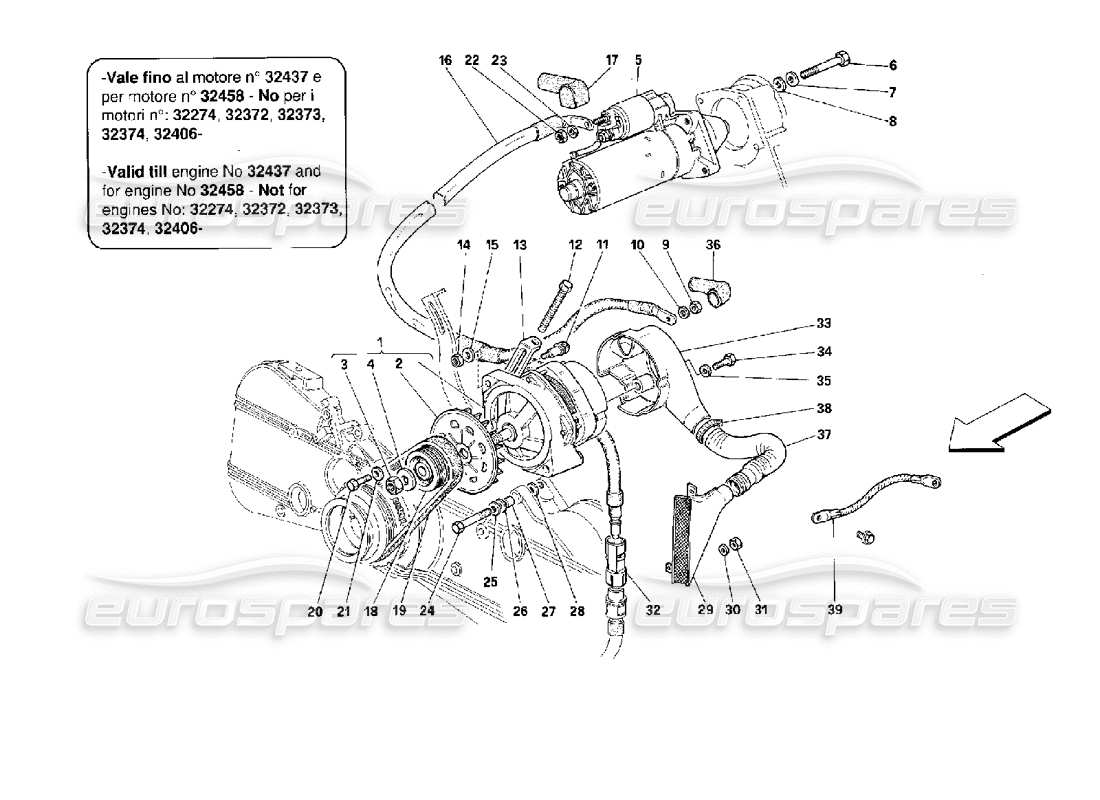 ferrari 512 tr current generator -valid till engine no ...- part diagram