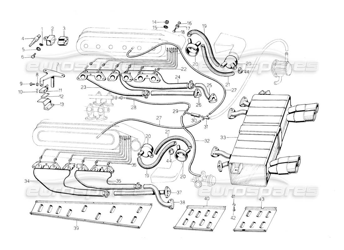 lamborghini countach 5000 s (1984) special fittings (valid for switzerland - january 1984) part diagram